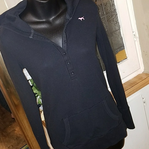 SMALL VSPINK - RARE THERMAL HOODIE💕 - Picture 3 of 8